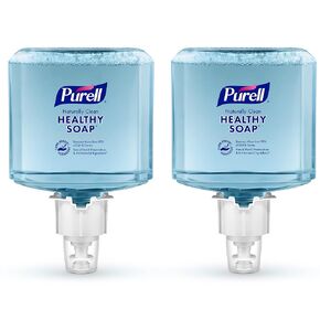 PURELL Brand CLEAN RELEASE Technology (CRT) HEALTHY SOAP Naturally Clean Foam, Fragranced with Essential Oils, 1200 mL Refill for ES6 Soap Dispenser (Pack of 2) - 6471-02 - Manufactured by GOJO, Inc.