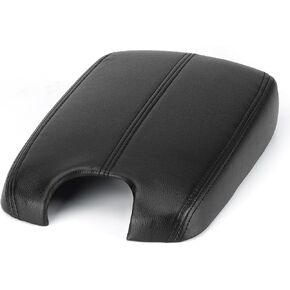 Black Center Console Cover Armrest Lids w/Base for Honda Accord 2008-2012, PU Leather & ABS Plastic