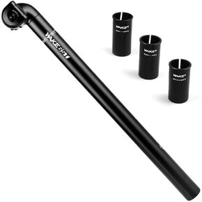 27.2 Seatpost 400mm LITEONE MTB Seat Post with 28.6mm 30.9mm 31.6mm Seatpost Shim Suitable for Mountain Bike Road Bicycle MTN BMX ( Include 3 Tube Adapters 10mm Setback )