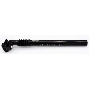 Seat Post - Fito 25.4mm x 350mm Bicycle Suspension Seatpost with Clamp - Black