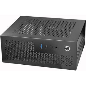 Goodisory A09 Black Typec(10g)+USB3.0 Black Mini-ITX 0.8mm SPCC Desktop Computer Case Fit in Flex PSU
