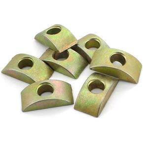 20Pcs M8 Alloy Furniture Connector Half Moon Nuts Spacer Washer Hardware Accessories for Connect Furniture, 8mm Hole Dia