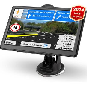 GPS Navigator لنظام ملاحة السيارة لسائقي الشاحنات التجارية GPS 2024 مع خريطة الولايات المتحدة/كاليفورنيا/MX غير المتصلة بالإنترنت، تحديث مجاني، توجيه صوتي، تنبيه القيادة، وحدة GPS محمولة بشاشة لمس 7 بوصة in Kuwait