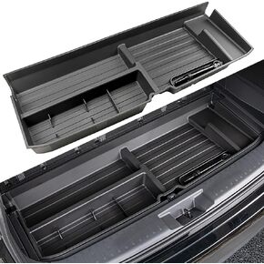 AutoQi For 2020-2024 Toyota Highlander Trunk Hidden Storage Box, Insert Cargo Rear Hatch Organizer, Extra Space fits Highlander Under Cargo Floor Storage Bins Accessories