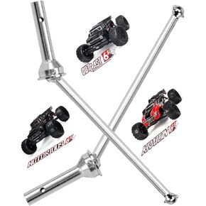 Rear Drive Shaft Upgrades Part for Arrma 1/8 Kraton 6S BLX Outcast 6S BLX Notorious 6S BLX,ARRCat 2pcs Drive Shaft Upgrades Part,Harden Metal #45 Driveshaft Hop-up,(More Power 2022),Black