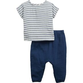 GAP Unisex Baby Short Sleeve Gauze Pant Set