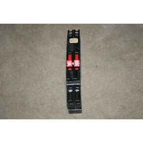 1- ZINSCO R38-20 BREAKER 20/20 AMP TWIN TANDEM, SCREW WIRE TERMINALS 2- 1POLES 20A RED HANDLES