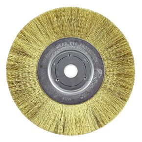 Weiler 01475 6" Narrow Face Crimped Wire Wheel, 0118" Brass Fill, 5/8"-1/2" Arbor Hole, Made in The USA (Pack of 2)
