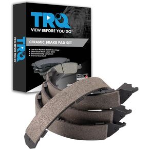 TRQ Rear Parking Brake Shoe Set Compatible with Silverado 1500 Tahoe Sierra Yukon Escalade