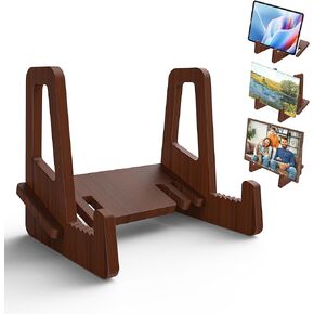 حامل عرض حامل لوحة محسّن مضاد للانزلاق من Teamkio، حامل عرض حامل قابل للتعديل، حامل إطار صورة من الخيزران، حامل عرض الكتب (6.5 بوصة) in Kuwait