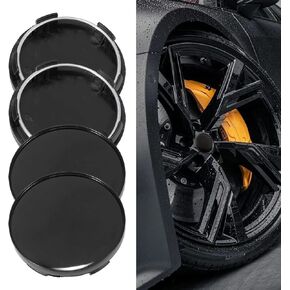 LLII 4PCS Wheel Center Caps, Center Caps for Rims 10 Clips Snap-in Tyre Car Wheel Center Rim Hub Caps Cover with 2.13 Inch (54mm) Outer Dia and 1.97 Inch (50mm) Inner Dia 1500(Black)