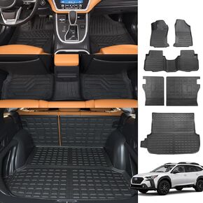 powoq Backrest Mat Compatible with 2020-2024 Subaru Outback Rear Seat Protector TPE All Season Protection Cargo Liner Replacement for 2020 2021 2022 2023 2024 Subaru Outback Accessories (Backrest Mat)