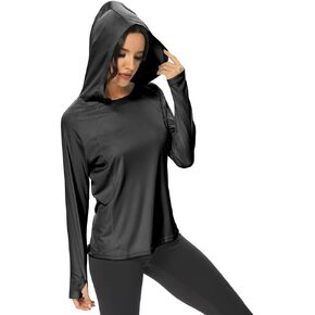 M MAROAUT Women's UV Sun Protection Hiking Shirts, UPF50+ Long Sleeve Lightweight Hoodie Quick-Dry Outdoor Fishing Rash Guard