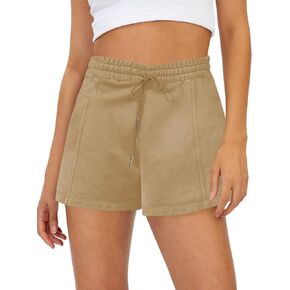 Fisoew Women's Sweat Shorts High Waisted Athletic Shorts Summer Casual Drawstring Loose Lounge Shorts with Pockets