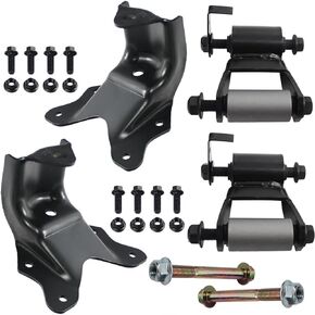Pair Rear Leaf Spring Shackle and Rearward Hanger for 1999-2007 Ford Excursion F-250 F-350 Super Duty F450 Truck 722-075 722-018