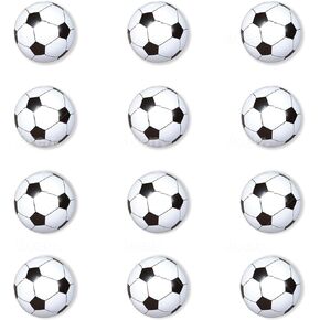 Soccer Ball Inflates - A Pack of (12) 9 inch Inflatable Soccer Balls - Great for The Beach, Pool, Decorations, Theme Party Favors, Prizes