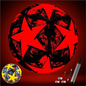 Glow in The Dark Soccer Ball LED Light Up Balls Size 3/4/5 - Outdoor Indoor Fun Gift for Teens Youth and Adult - Extra Pump and Batteries (Size 4) in Kuwait