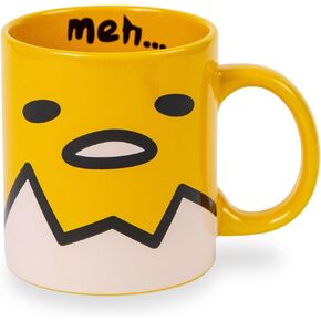 Silver Buffalo Sanrio The Many Emotions of Gudetama Lazy Egg Ceramic Mug, 20 Ounces