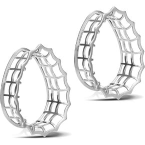 ERKUOO 2PCS Hollow Pattern Ear Tunnels Plugs Hangers Open Saddle Drop Ear Gauges Piercing Stretchers Expande Flesh Tunnels Double Flared Saddle Plug 0g-1"(8mm-25mm)