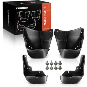 A-Premium Set of 4PCS Mud Flaps Splash Guards Mudguards Mudflaps with Hardware Kits Accessory Compatible with Honda Civic 1996-2000, 1996 1997 1998 1999 2000, Sedan & Coupe Only, Black, Front and Rear
