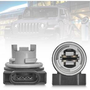 RED WOLF Front Parking Turn Side Signal Light Socket for Jeep Wrangler TJ 1998-2006, Cherokee XJ 1999-2001, Dodge Durango 1999-2000, Dakota 1997-2001 Signal Bulb Plug 3 Pins Replace #68060366AA