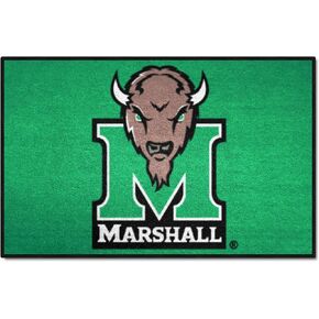 سجادة FANMATS 3908 Marshall Thundering Herd Starter Mat - 19 بوصة. × 30 بوصة. | سجادة ديكور المنزل لعشاق الرياضة وبساط خلفي - شعار Bison M Marshall الأساسي in Saudi Arabia