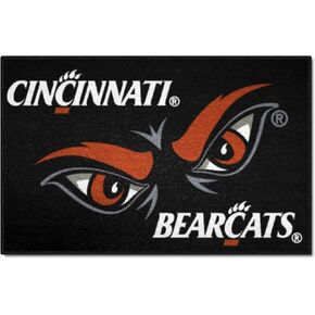 FANMATS 13567 Cincinnati Bearcats Starter Accent Rug - 19in. x 30in. | Sports Fan Home Decor Rug and Tailgating Mat Uniform Design - Bearcat Eyes Logo
