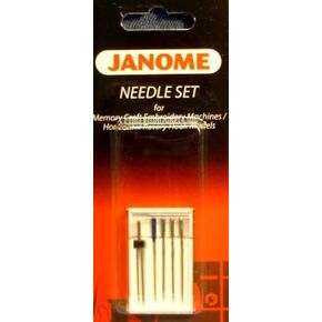 Janome Needle Set for Memory Craft Emb Machines/ Horizontal Rotary Hook Models