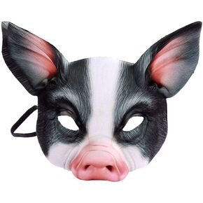 1Pcs Half Face Animal Mask Pig Mask Horror Pig Mask for Halloween Costume Party Cosplay Props
