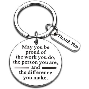 Coworker Leaving Gifts for Women Employee Thank You Gifts Inspirational Keychain for Men Colleague Team Appreciation Present from Boss Leaving Retirement Farewell May You be Proud of the Work You Do