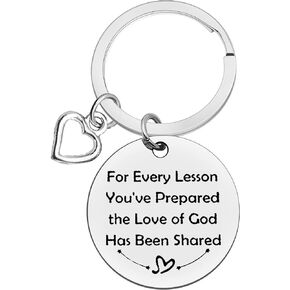 Sunday School Teacher Gifts Keychain Bible Teacher Gift Religious Teacher Appreciation Gifts Graduation Thanksgiving Christmas Birthday Gifts Christian Teacher Gifts for Women