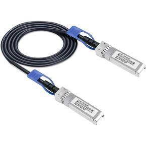 كابل SFP+ DAC Twinax - كابل توصيل SFP، كابل SFP نحاسي متصل مباشرًا سلبيًا 10GBASE-CU لـ Cisco SFP-H10GB-CU2M، Ubiquiti UniFi UC-DAC-SFP+، Meraki، Fortinet، D-Link، 5 متر (16 قدم) in Kuwait