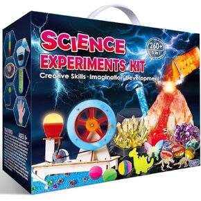 UNGLINGA 260+ Experiments Science Kits for Kids, S.T.E.M Science Projects, Chemistry Set, Christmas Birthday Toys Gifts Idea for Boys Girls, Dig Volcano Gemstones, Educational Scientist Set