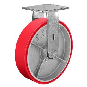 5" X 2" Heavy Duty Casters- Industrial Casters, Polyurethane Casters Wheels, Capacity up to 1000 Lb. Use for Platform Truck, U-Boat Cart,Workbenches (1 Rigid)