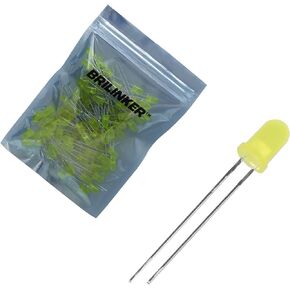 Brilinker 100 Pcs 5mm LED Light Emitting Diodes Bulb LED Lamp- Clear and Transparent DC 2V 20mA DIY Science Project Electronics Components Lighting Kit (Red)