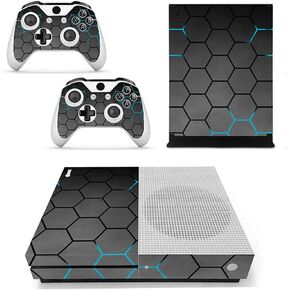 غلاف من الفينيل لوحدة التحكم ووحدات التحكم Xbox One Slim فقط، ملصق لتزيين وحماية سطح المعدات، عش رمادي وأخضر