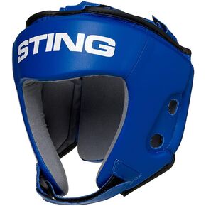 Sting Competition Head Guard, IBA-Approved and USA Boxing-Approved Headgear, Premium Boxing Equipment for Professional Competition and Boxing Training, Blue, S