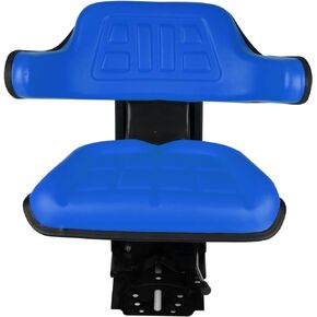 Blue Universal Adjustable Tractor Suspension Seat with Tilt Wrap-around Style Fits for Ford/New Holland Tractor 3900 3930 3910 5000 5100 5600 5610 5900 5910 Shock Absorption Alloy Steel PVC in Kuwait