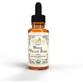 Organic White Willow Bark 30 Servings - 800 MG Per Serving - 2 FL OZ Liquid in a Glass Bottle - Salix Alba