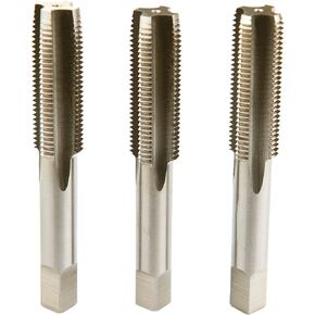 MaxTool M14X2.0 Hand Thread Taps Set Including Taper+Plug+Bottom HSS M2 Metric Taps Set Pitch 2.0 mm FULLY GROUND RIGHT HAND; HSM02W00R14
