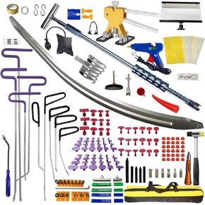 CYGOODS 182pcs/set Car Dent Dings Repair Puller Kit, Paintless Dent Removal Tools, Hail Damage Repair Tool,Dent Remover Big Tools Set for Auto Dent Repair Tools Shop
