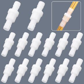 5/32" (4mm) One Way Inline Check Valve Barb Non Return Valve POM Plastic Water Air Gas Fuel Systems Check Valve Ozone Resistance, 6Pcs