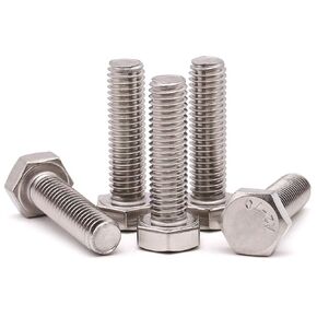 RoyceMart M12-1.75 x 65mm (4 Pack) Stainless Steel 304 (18-8) Hex Head Screws, Hex Head Bolt, Heagon Head Bolt, Full Thread, Plain Finish, Standard DIN933