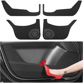 Car Door Anti Kick Pad for Mazda CX-5 CX5 2017 2018 2019 2020 2021 2022 2023 2024，Door Protector Mat Anti Dirty Anti Collision Stickers Interior Accessories (Set of 4) (Black)