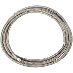 Vincos 20 Ft 6AN AN6 (5/16") Universal Braided Stainless Steel PTFE TEFLON Oil Fuel Gas Line Hose