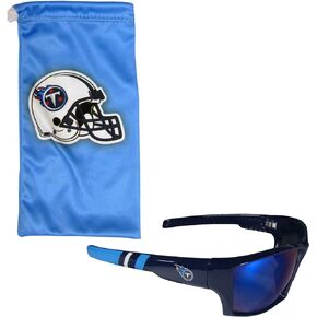 Siskiyou NFL Sports Fan Shop Tennessee Titans Edge Wrap Sunglass and Bag Set, One Size, Team Color