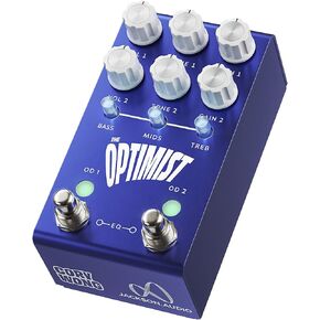 Optimist Dual Overdrive and EQ Pedal, Blue