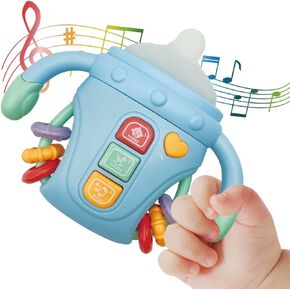 ZZSYYJK Baby Musical Toy Tummy Time, Light Up Infant Toys 18+ Month, Gifts for Boys Girls Baby Learning Development Toddler Toys (B-Blue)