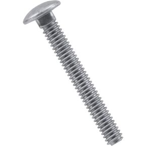 Hillman Group Galvanized Carriage Bolt 5/16" x 2-1/2", 100 Count, Blunt Point, Alloy Steel, Self-Locking Round Head Fasteners, Wood and Metal, No Washer Needed, Rust-Resistant (812542)