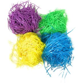 Bulk Easter Basket Filler Grass - 2 Lbs of Plastic Colorful Easter Egg Hunting Fun